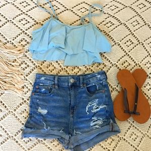 SHEIN light blue swim top 🌸$5 sale 🌸